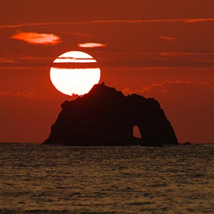 写真：伊良湖岬の夕焼け